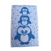 Terry towel Penguins 400gsm 30x50cm white/blue 