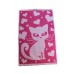 Terry towel Cat 400gsm 30x50cm white/pink