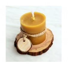 Round candle made of natural beeswax 4,5x4cm